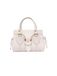 COCCINELLE Leren Schoudertas Handtas York Handbag Grained Leather Lambskin White Crème