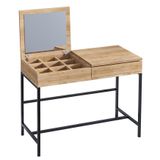 Woody Fashion 793ELG4101 Make-up Tafel & Set Zwart/Hout