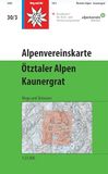 Alpenvereinskarte Ötztaler Alpen, Kaunergrat: 30/3