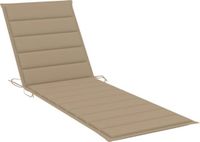 vidaXL Ligbedkussen 200x60x3 cm Oxford stof Beige