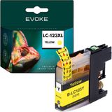 Evoke Inktcartridge Brother LC123Y Geel XL