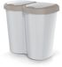 Prosperplast Compacta B Duo Poubelle - 40L - Gris/Brun