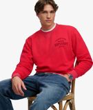 Superdry Sweatshirt à col rond Block Text Rouge Taille : Xxxl