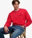 Superdry Sweatshirt à col rond Block Text Rouge Taille : Xxxl