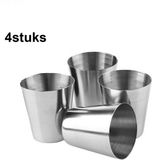 CHPN Shotglaasjes - RVS shotglazen - 4 stuks