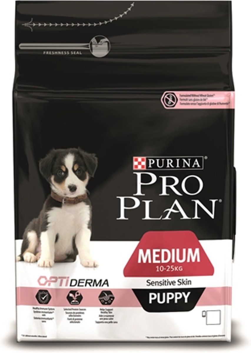 Purina Pro Plan Medium Puppy Sensitive Skin - Zalm - 4x3kg
