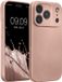 kwmobile metallic telefoonhoesje van TPU - geschikt voor Apple iPhone 18 Pro / iPhone 17 Pro - Flexible case voor smartphone - In metallic roségoud
