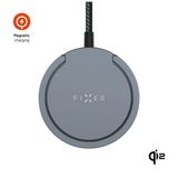 FIXED MagPad Pro Qi2 MagSafe Draadloze Oplader – 15W Snelladen – Met Standaard – USB-C – Space Gray