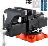 VEVOR Bankschroef, 12,7 cm kaakbreedte, 5 inch maximale kaakopening, multifunctionele bankschroef met 360° draaibare vergrendelingsbasis, 2,8 inch keeldiepte, heavy-duty nodulair gietijzer
