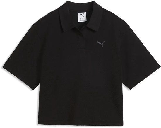 Puma Class Relaxed Polo Korte Mouw Poloshirt Zwart S Vrouw