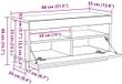 vidaXL TV-kast 80 x 35 x 40 cm zwart eiken bewerkt hout