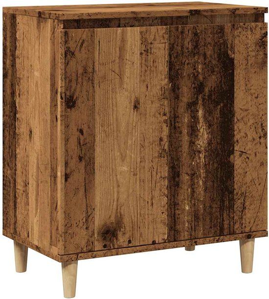 vidaXL Dressoir 60x35x70 cm bewerkt hout oud houtkleurig