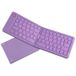 B023 Clavier magnétique pliable sans fil à 68 touches avec support pour téléphone - QWERTY - Violet