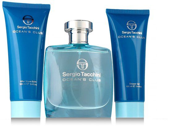 Sergio Tacchini Ocean's Club Gift Set Eau De Toilette (edt) 100 Ml, Shower Gel 100 Ml + After Shave Balsam ( Balzám Po Holení ) 100 Ml