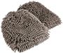 Amazon Basics Deluxe microfiber autowashandschoenen, 2 stuks, grijs, 30 x 20 cm (L x B)