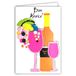 69-8127 Passion 69-8127 Fluo-kaart Gelukkige Verjaardag Wijn met envelop 12 x 17,5 cm