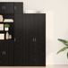 vidaXL Highboard Zwart Eiken 80 x 42 x 185 cm