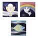 Rayher 31530000 Waxmotief christelijke motieven, kelk, duif, vis, SB-Btl, 3 stuks, 4 x 4 cm
