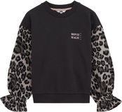 WE Fashion Meisjes oversized sweater Dark grey