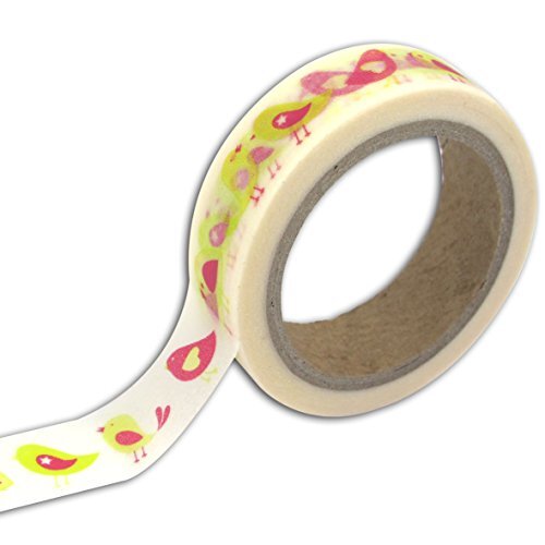 Toga MT133 Piou Piou Masking Tape Washi Tape Veelkleurig 1,5 x 1000 x 0,1 cm