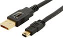 AmazonBasics USB 2.0 A naar Mini-USB B kabel, 0.9m, Zwart