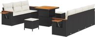 vidaXL Banc de jardin noir et crème