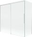 Mexen Rox paroi de douche pour baignoire 2 pièces coulissant 160 + 80 x 150 cm, transparent, blanc