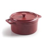 Lacor - 63397 - mini-braadpan met deksel, gemaakt van melamine, vaatwasmachinebestendig, BPA-vrij, Ø 14 cm, 640 ml, rood