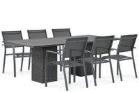 Lifestyle Garden Furniture Lifestyle Sella/Graniet 220 cm dining tuinset 7-delig