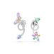 Swarovski x Ariana Grande oorhangers met oorbelomhulsel, Verschillende slijpvormen, Libelle, bloem, Meerkleurig, Rodium toplaag