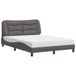 vidaXL Bed met matras "Hvar" Kunstleer Grijs 120x200 cm