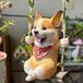 Corgi oscillant ornement pour jardin et balcon