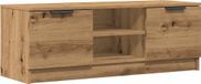 Meuble TV couleur chêne artisanal 102x35x36,5 cm Bois traité