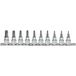 KS Tools 918.3970 3/8" CHROMEplus Bit-dopsleutelset Torx met boring, 10-dlg, TB10-TB55