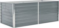vidaXL Plantenbak verhoogd 160x80x45 cm gegalvaniseerd staal grijs