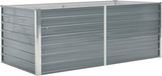 vidaXL Plantenbak verhoogd 160x80x45 cm gegalvaniseerd staal grijs
