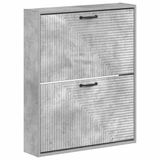 vidaXL Wandgemonteerde Schoenenkast HAARLEM 71 x 17 x 86 cm Betongrijs