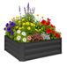 Relaxdays moestuinbak van verzinkt metaal, voor bloemen, planten en kruiden, 30x90x90 cm, diverse kleuren