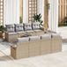 vidaXL Tuinbank - Set - 9 - st - Beige - poly - rattan