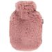 Fashy Kleine warmwaterkruik met super zachte bekleding van hoogwaardig imitatiebont, roze, 0,8 l