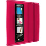 Grafoplás 88200054 map, 4 ringen, A4, fuchsia, polypropyleen, met zijklep, 100 vellen, scheidingsbladen en transparante envelop, Multiline