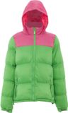 myMo ATHLSR myMo Gewatteerd jack met capuchon, maat XL, groen/roze