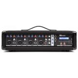 Power Dynamics PDM-C804A 4-kanaals mengpaneel met versterker, zwart