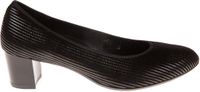 Ara 11486 pump maat 4 zwart nubuck blokhak puntige neus 3-4 cm G wijdte 37