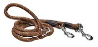 Bobby Walk Hondenriem, buislijn, trainingslijn met karabijnhaak, duurzaam nylon, 3 lengtes, bruin, 189 x 1,2 cm