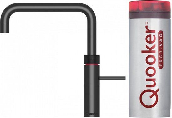 Quooker Fusion Square Kokendwaterkraan - PRO3 boiler - Zwart - 3in1