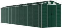 vidaXL Tuinschuur - 191x895x198 cm - Gegalvaniseerd Staal - Groen
