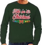 Bellatio Decorations Shoppartners Bv Foute kersttrui / sweater voor heren - groen -Take Me Its Christmas XL