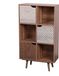 Urban Living BAOBAB Boekenkast met 6 vakken en 3 versierde deuren 60 x 29 x H105 cm