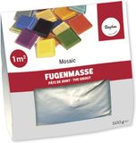 Rayher hobby materialen Rayher hobby Mozaiek steentjes voegmiddel - wit - zak van 500 grams